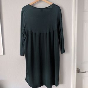 dark green t shirt dress